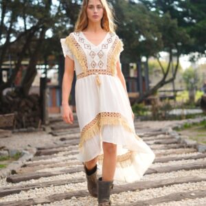 Vestido Bordado Boho